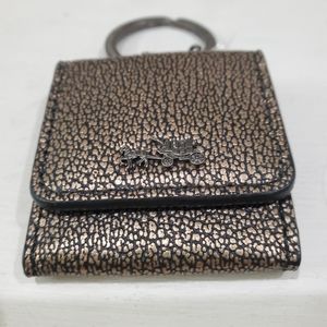 Coach Mini Leather Wallet Keychain